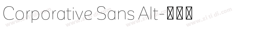 Corporative Sans Alt字体转换